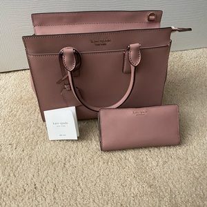 Mauve/Blush Kate Spade w/ Wallet and liner